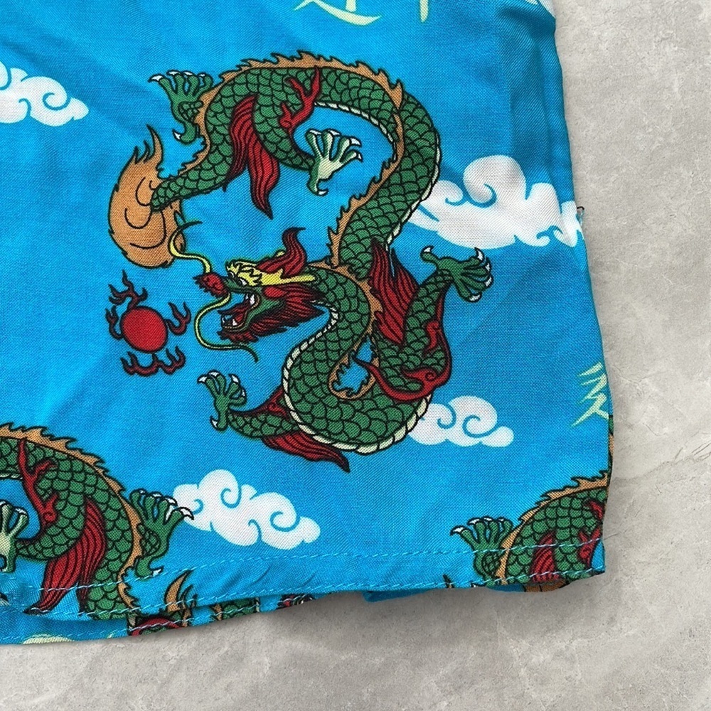 Men’s Empyre Button Down Short Sleeve Collared Dress Shirt With Dragons XL - Picture 8 of 16